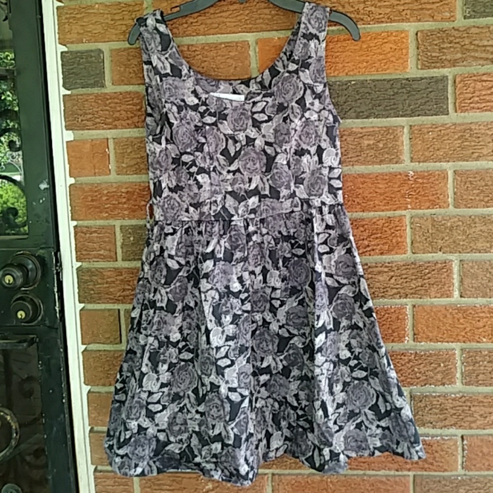 Grey floral dress